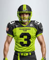 Man Wearing Full American Football Kit Mockup