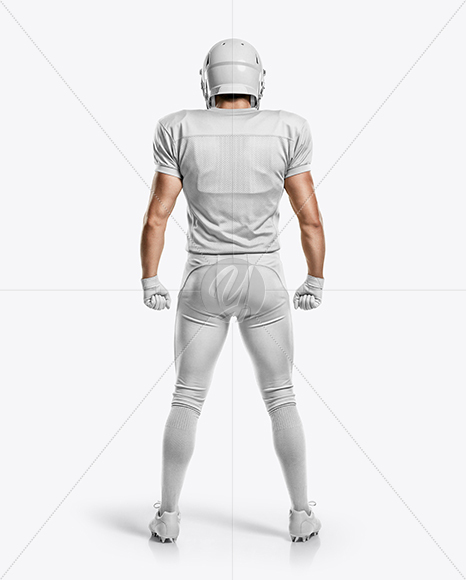 Man Wearing Full American Football Kit Mockup