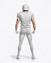 Man Wearing Full American Football Kit Mockup