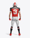 Man Wearing Full American Football Kit Mockup