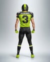Man Wearing Full American Football Kit Mockup