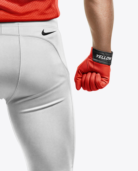 Man Wearing Full American Football Kit Mockup