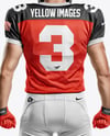 Man Wearing Full American Football Kit Mockup
