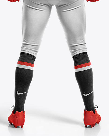 Man Wearing Full American Football Kit Mockup