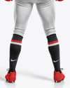 Man Wearing Full American Football Kit Mockup