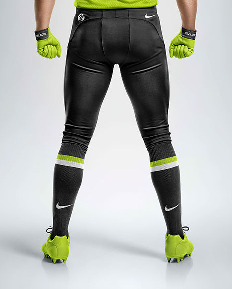 Man Wearing Full American Football Kit Mockup