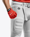 Man Wearing Full American Football Kit Mockup