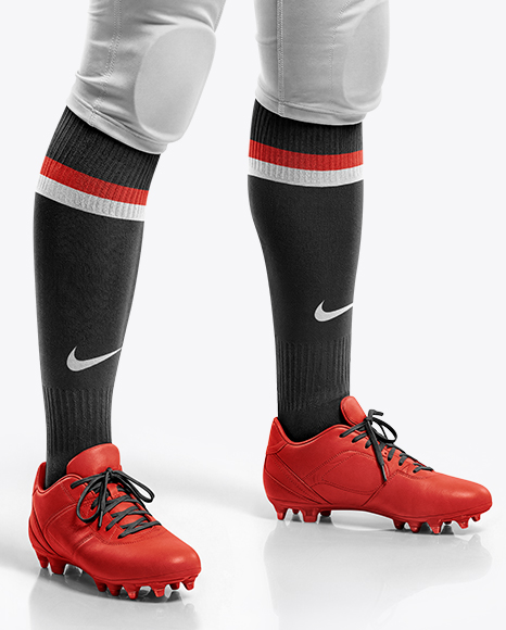 Man Wearing Full American Football Kit Mockup