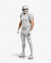 Man Wearing Full American Football Kit Mockup