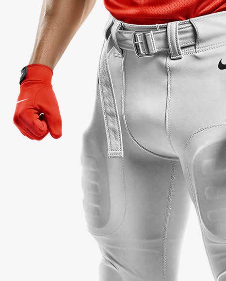 Man Wearing Full American Football Kit Mockup