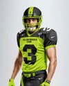 Man Wearing Full American Football Kit Mockup