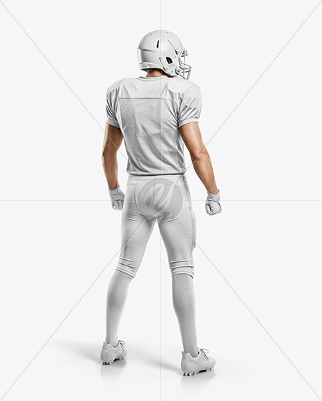 Man Wearing Full American Football Kit Mockup