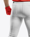 Man Wearing Full American Football Kit Mockup