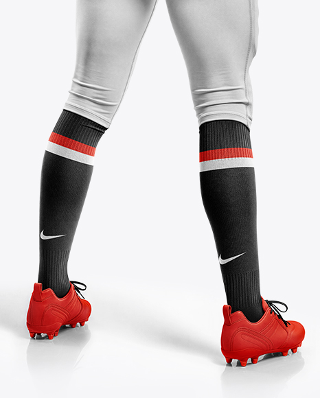 Man Wearing Full American Football Kit Mockup