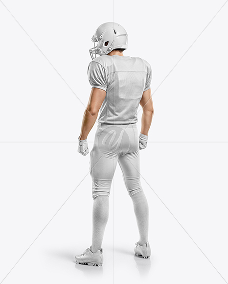 Man Wearing Full American Football Kit Mockup