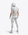 Man Wearing Full American Football Kit Mockup