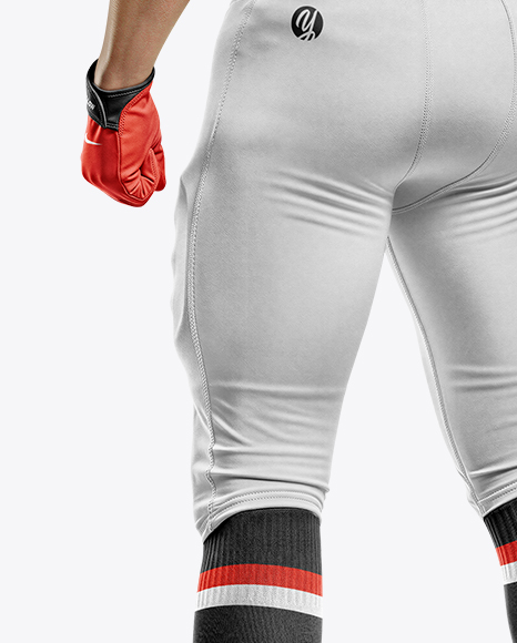 Man Wearing Full American Football Kit Mockup