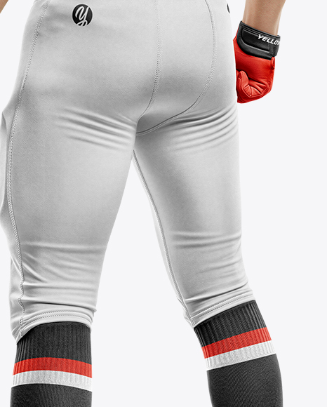 Man Wearing Full American Football Kit Mockup