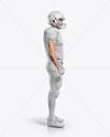 Man Wearing Full American Football Kit Mockup