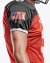 Man Wearing Full American Football Kit Mockup