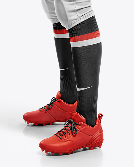 Man Wearing Full American Football Kit Mockup