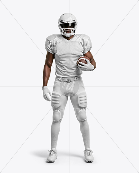 Man Wearing Full American Football Kit Mockup
