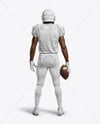 Man Wearing Full American Football Kit Mockup