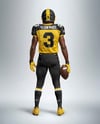 Man Wearing Full American Football Kit Mockup