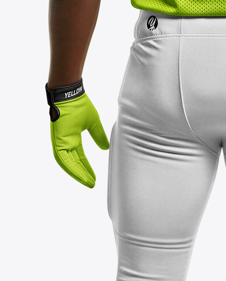 Man Wearing Full American Football Kit Mockup