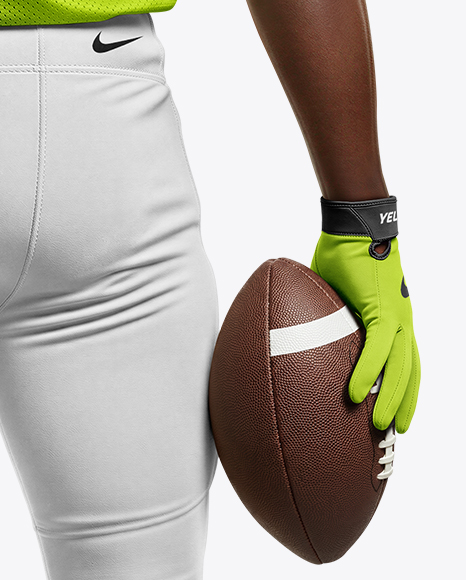 Man Wearing Full American Football Kit Mockup