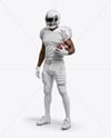Man Wearing Full American Football Kit Mockup