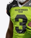 Man Wearing Full American Football Kit Mockup