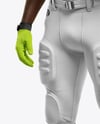 Man Wearing Full American Football Kit Mockup