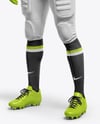Man Wearing Full American Football Kit Mockup