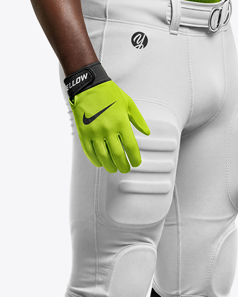 Man Wearing Full American Football Kit Mockup