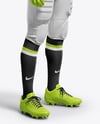 Man Wearing Full American Football Kit Mockup
