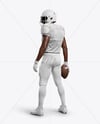 Man Wearing Full American Football Kit Mockup