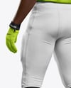 Man Wearing Full American Football Kit Mockup