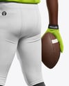 Man Wearing Full American Football Kit Mockup