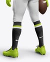 Man Wearing Full American Football Kit Mockup