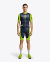 Man Wearing Full Cycling Kit Mockup