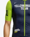 Man Wearing Full Cycling Kit Mockup