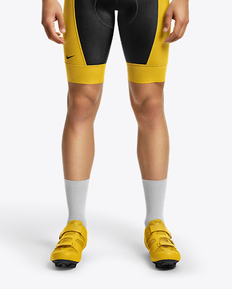 Man Wearing Full Cycling Kit Mockup