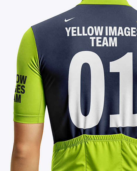 Man Wearing Full Cycling Kit Mockup