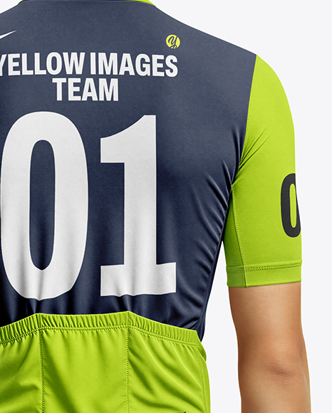 Man Wearing Full Cycling Kit Mockup