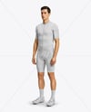 Man Wearing Full Cycling Kit Mockup