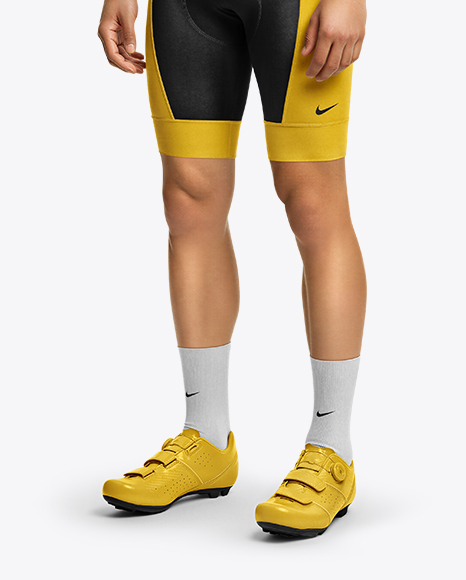 Man Wearing Full Cycling Kit Mockup