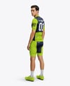 Man Wearing Full Cycling Kit Mockup