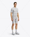 Man Wearing Full Cycling Kit Mockup