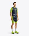 Man Wearing Full Cycling Kit Mockup